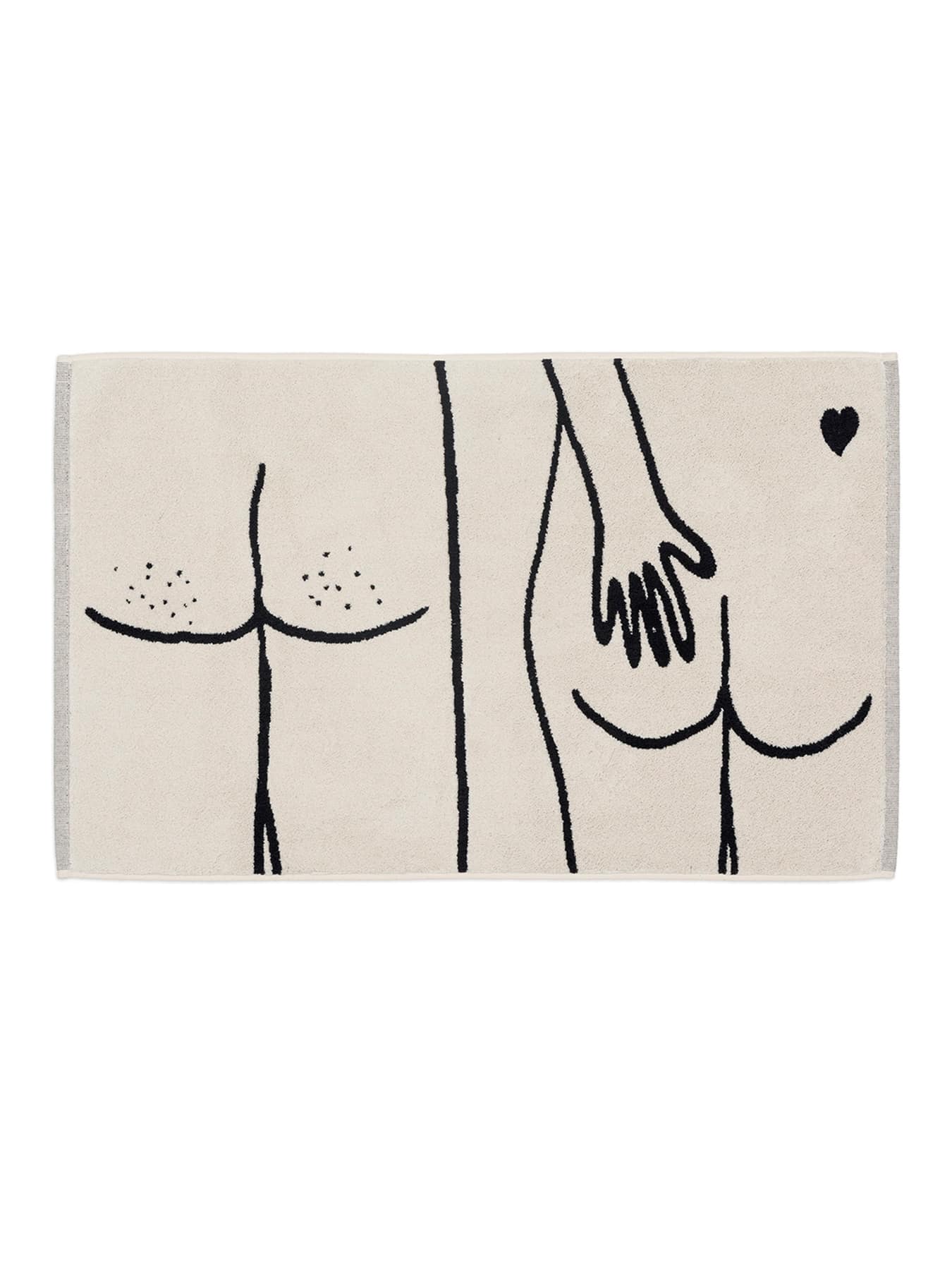 Bath Mat Nacked Couple Back Helenb White Black 01