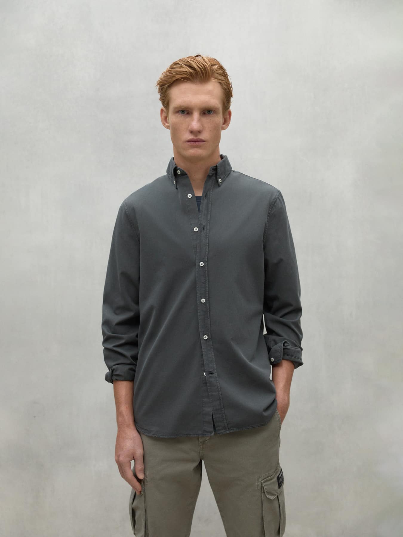 Hemd Antejoalf Shirt Ecoalf Asphalt 1