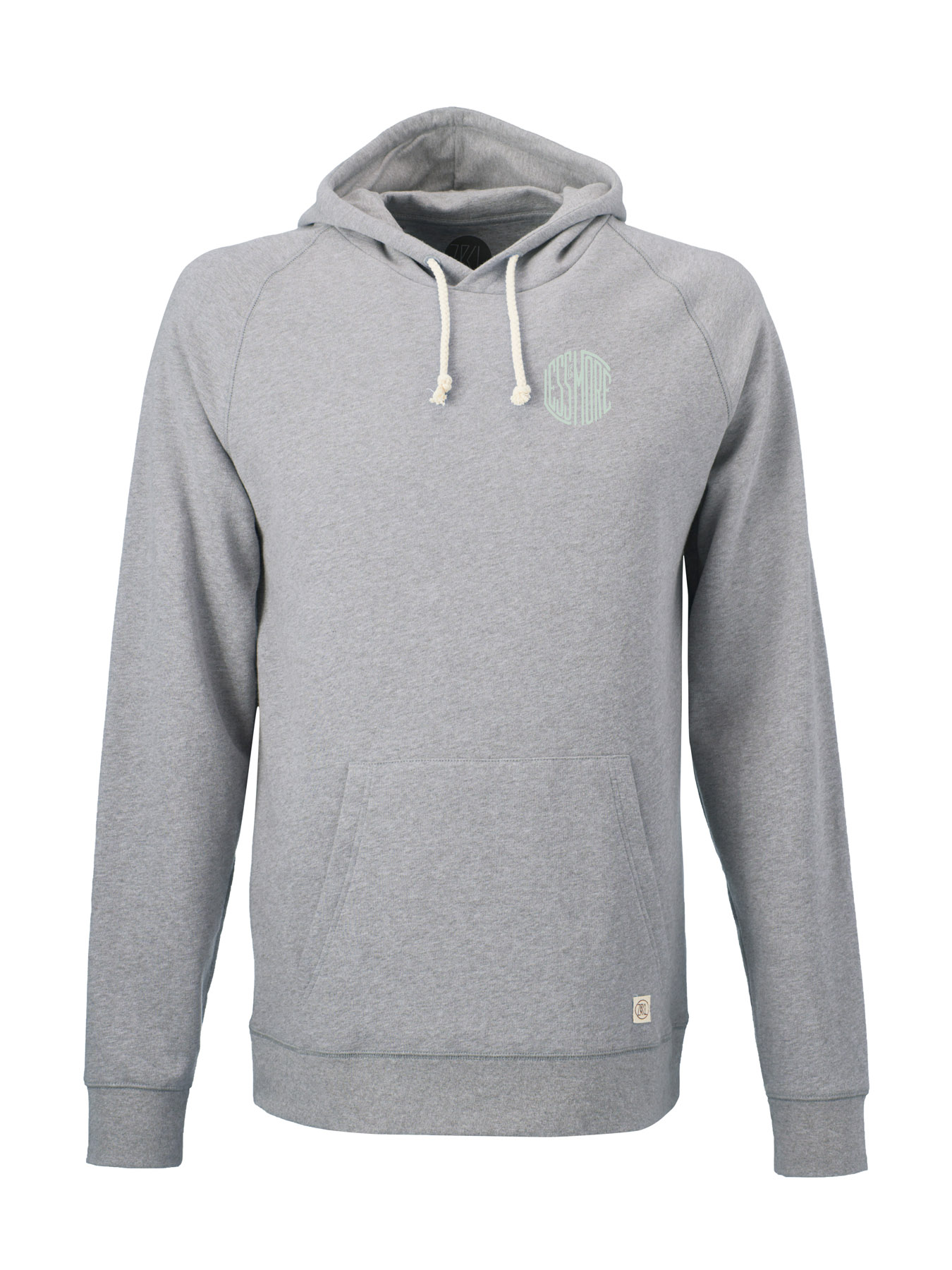 Hoodie Less Is More Zrcl Stonegrey 01