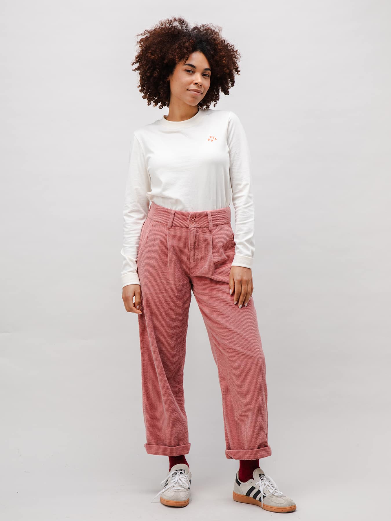 Hose Corduroy Pleated Brava Rose 01