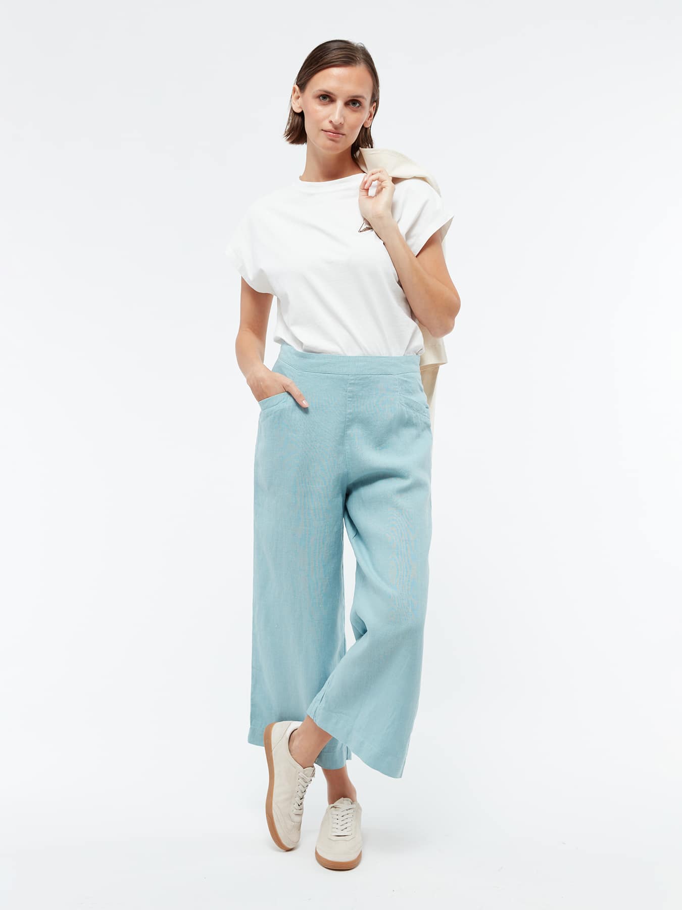 Hose Culotte GBFay Linen Givn Irish Mint 01