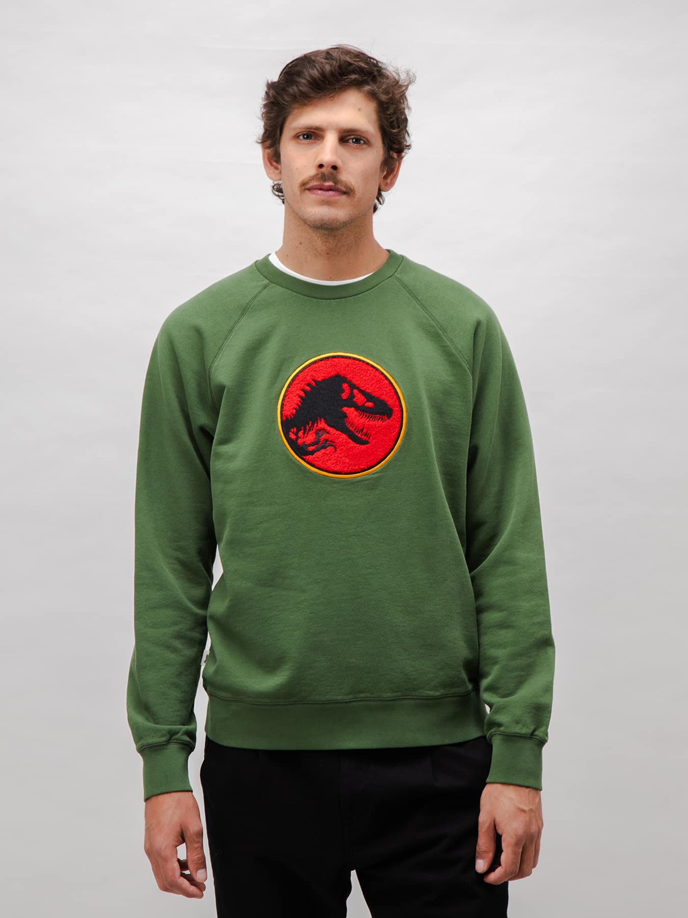 Pullover Jurassic Park Logo Brava Chive 01