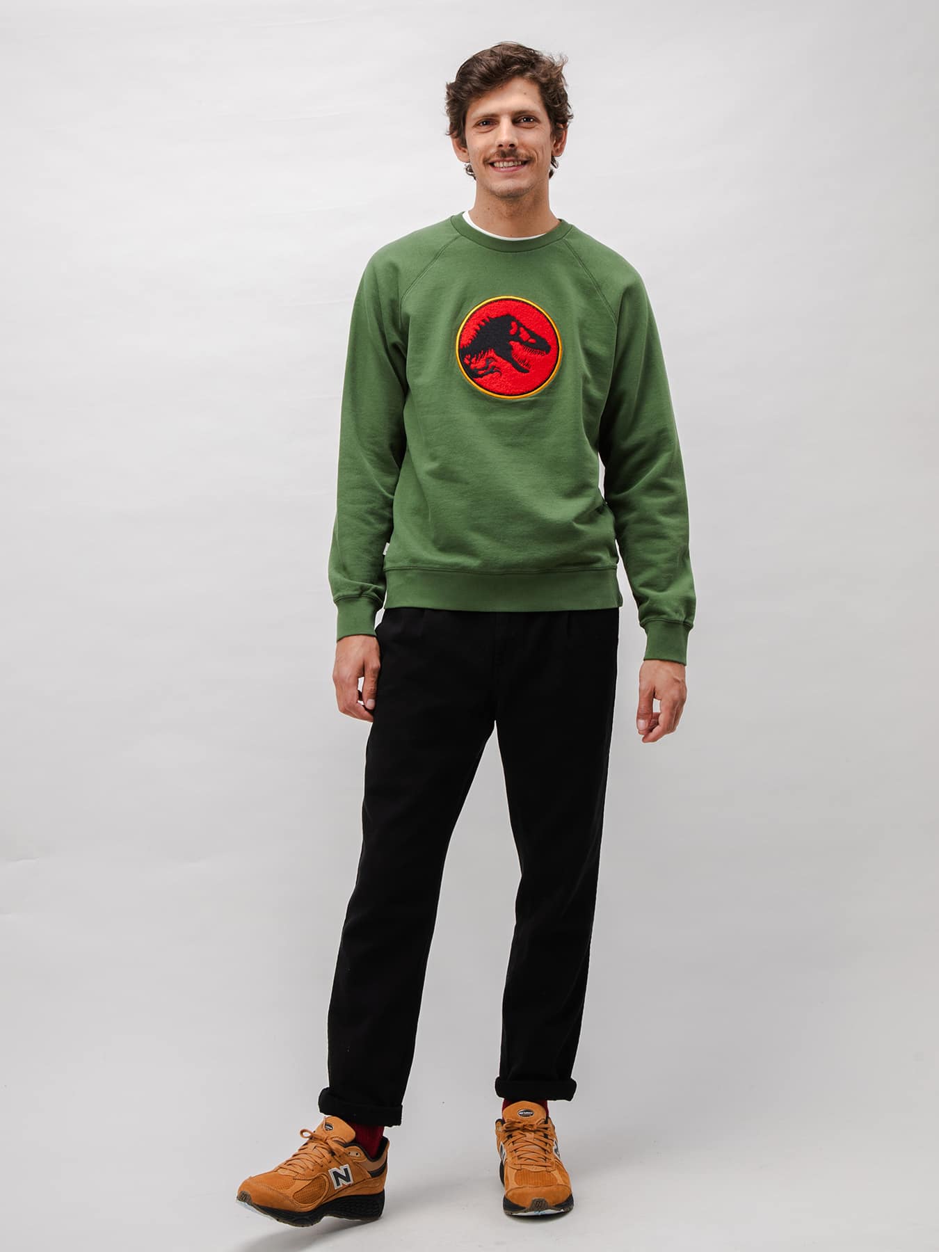 Pullover Jurassic Park Logo Brava Chive 03