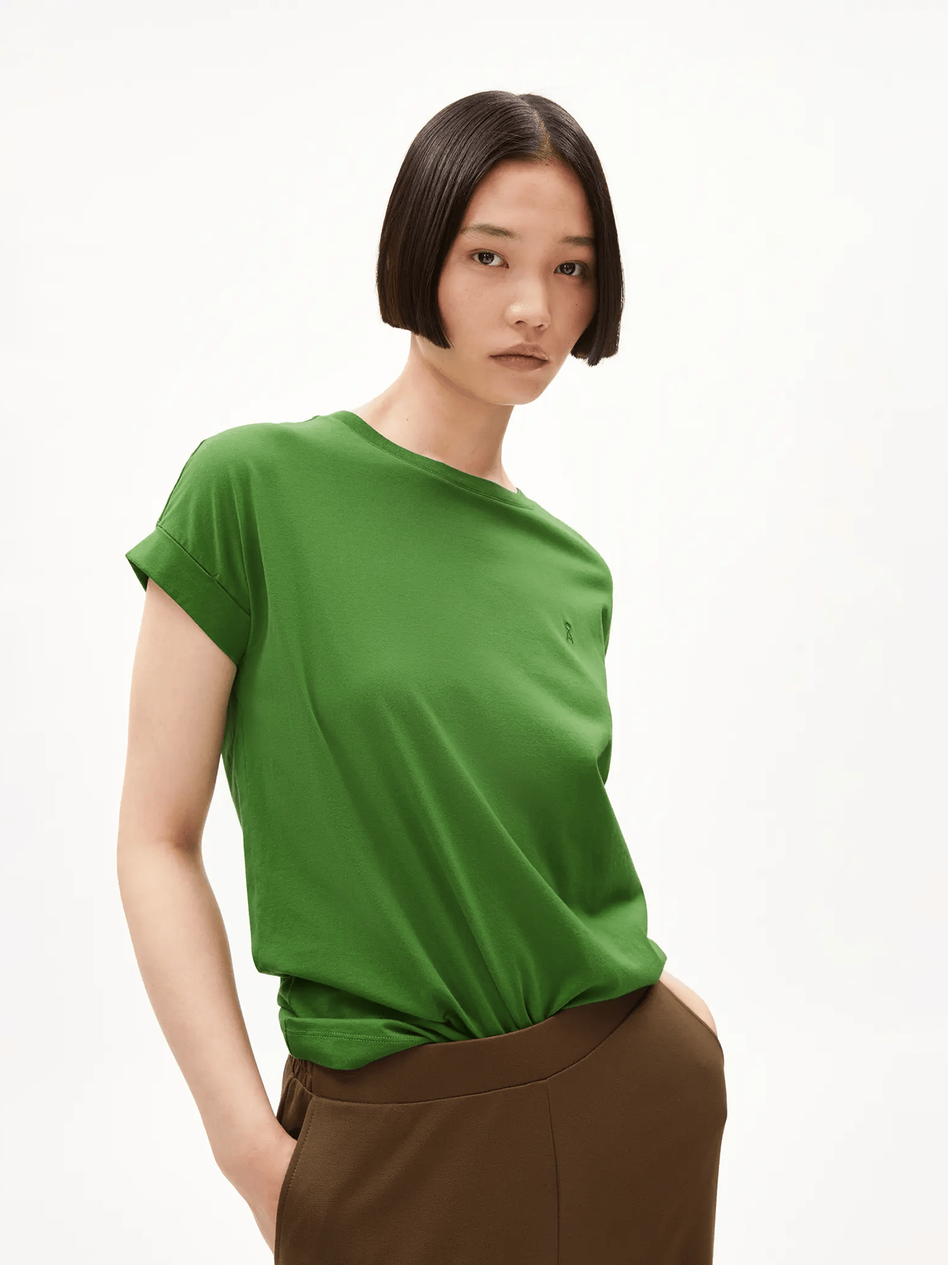 T Shirts & Tops T Shirt Idaara Armedangels Ivy Green 1