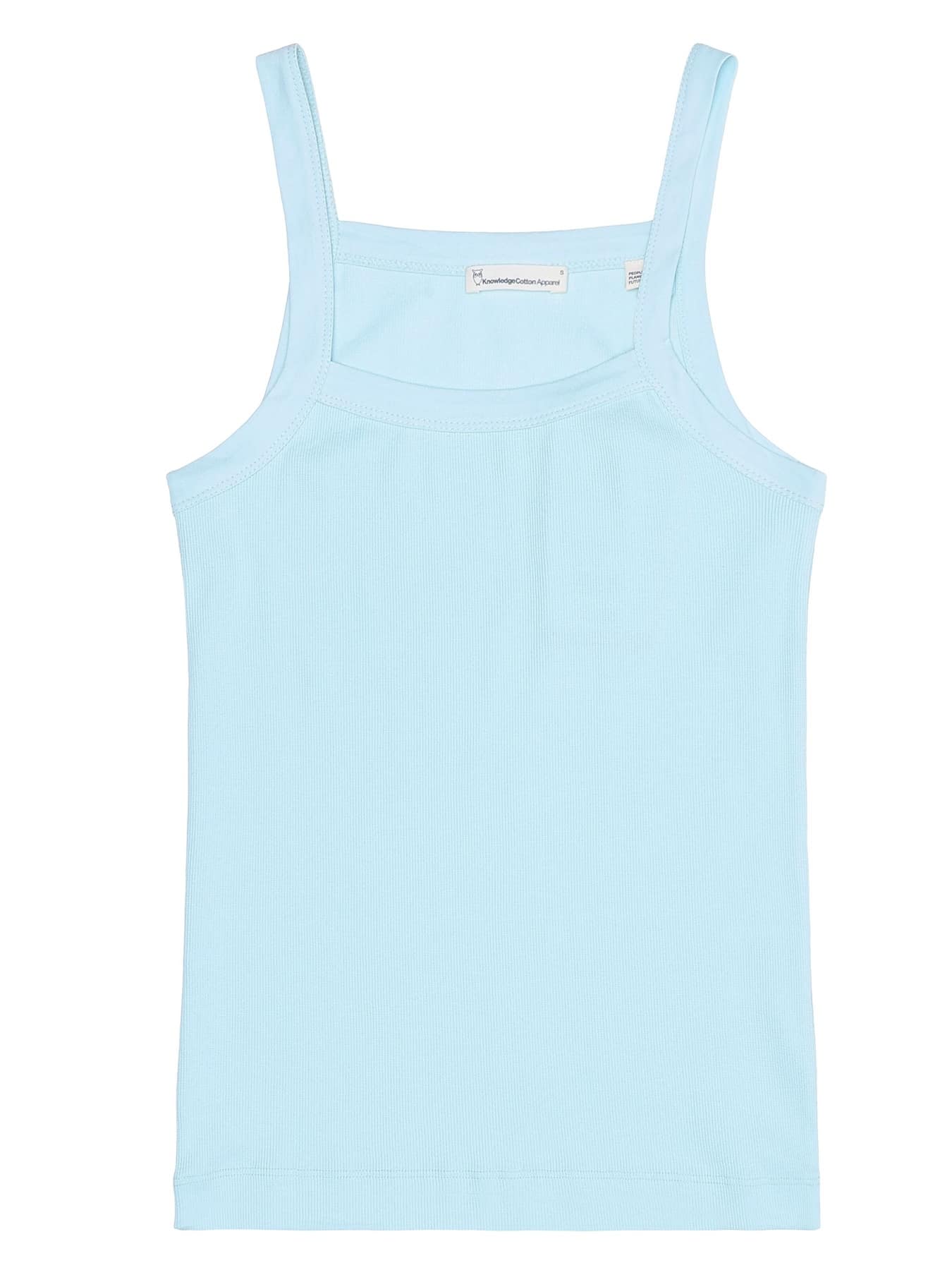 Tops Damen Top Strap Rib Knowledge Cotton Apparell Aqua Esque 1